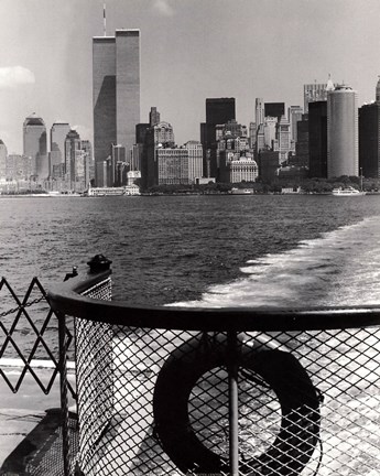 Framed World Trade Center from Staten Island Ferry (small) Print