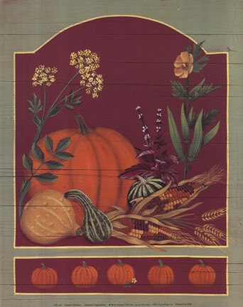 Framed Autumn Vegetables Print