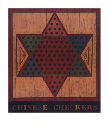 Framed Chinese Checkers Print