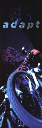 Framed Adapt-Mountain Biker Print