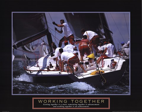 Framed Working Together - Sailors Print