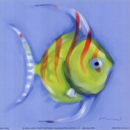 Framed Striped Angel Fish Print