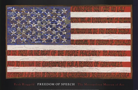 Framed Freedom of Speech Print