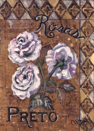 Framed Rosas Preto Print