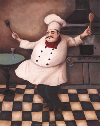 Framed Chef III Print