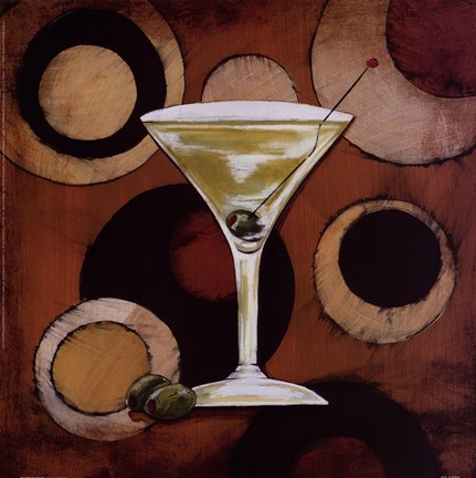 Framed Martini Cocktail Print