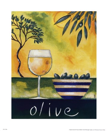 Framed Olive Print