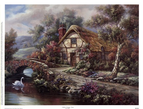 Framed Ashdon Cottage, Essex Print