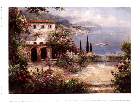 Framed Mediterranean Villa Print