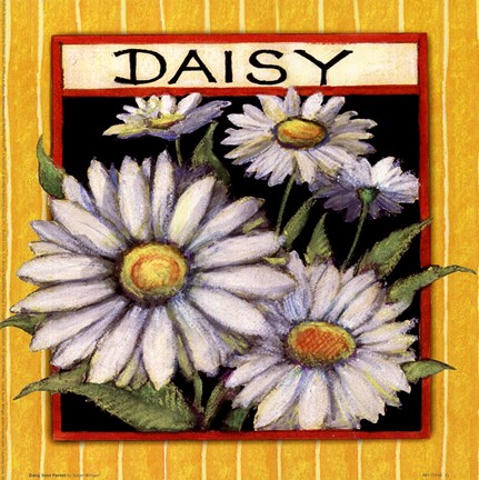 Framed Daisy Seed Packet Print