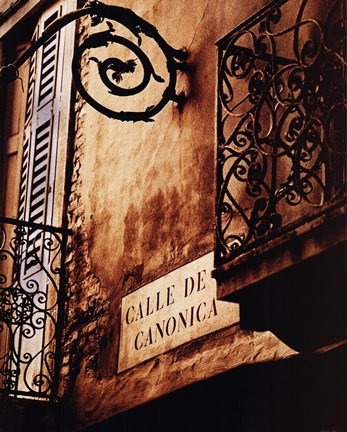 Framed Calle De Canonica Print