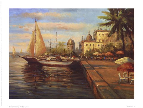 Framed Santo Domingo Harbor Print
