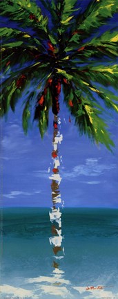 Framed Coastal Palm III Print