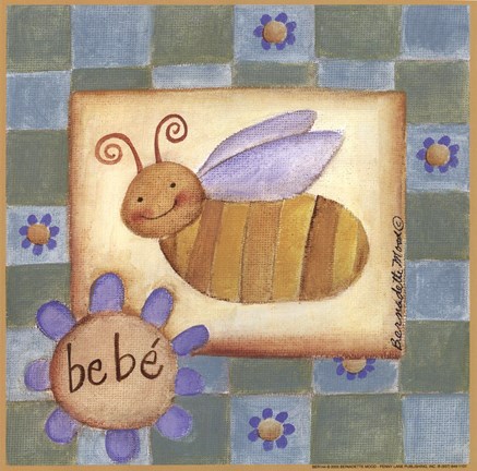 Framed Bebe&#39; Bee Print