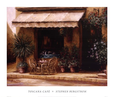 Framed Toscana Cafe Print