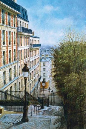 Framed Les Etapes De Montmartre Print