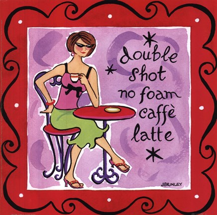 Framed Girl Talk-Latte Print