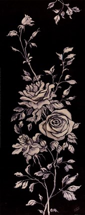 Framed Ivory Roses I Print