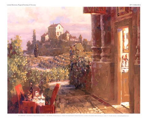 Framed Magical Evening In Tuscany Print