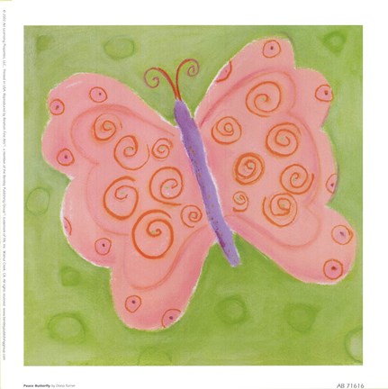 Framed Peace Butterfly Print