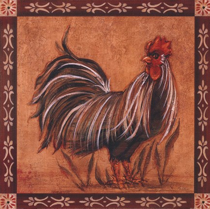 Framed Rooster II Print