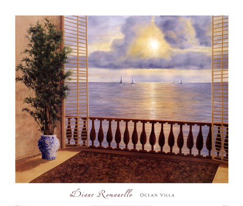 Framed Ocean Villa Print