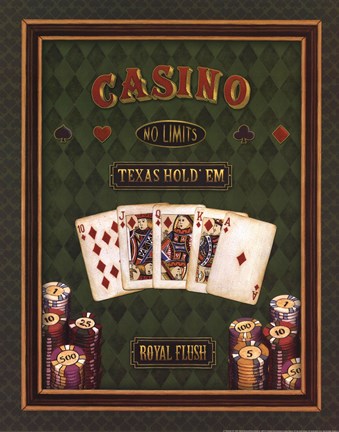 Framed Texas Hold &#39;Em Print