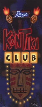 Framed Kon Tiki Club Print