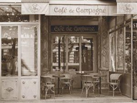 Framed Cafe De Campagne Print
