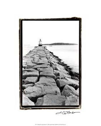 Framed Spring Point Light, Maine II Print