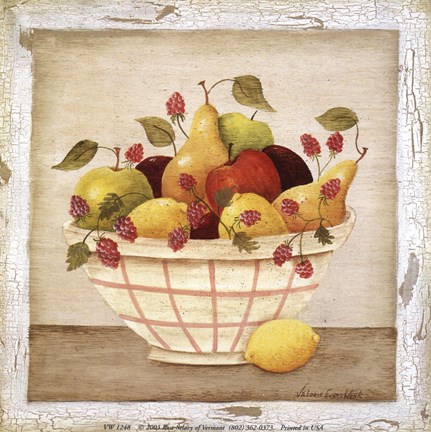 Framed Fruit Bowl III Print