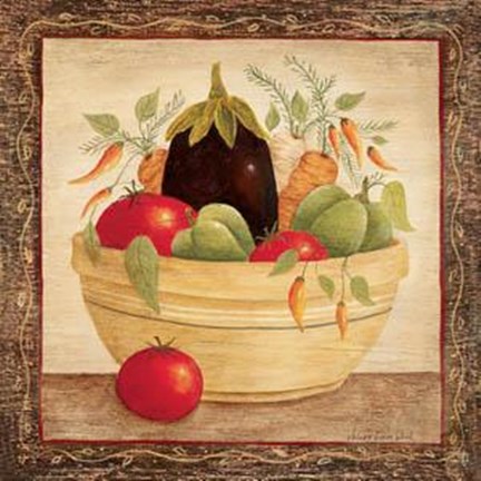 Framed Vegetable Bowl II Print