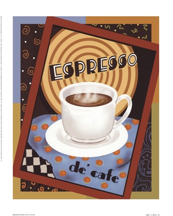 Framed Espresso De Cafe Print