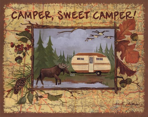 Framed Camper Sweet Camper Print