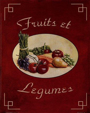 Framed Fruits Et Legumes Print
