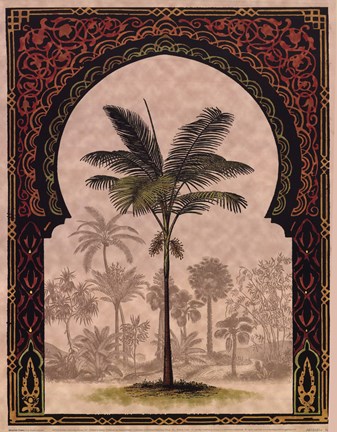 Framed Moorish Palms I Print