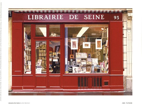 Framed Librairie De Seine Print