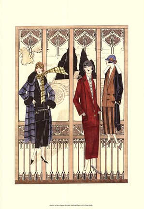 Framed Art Deco Elegance III Print