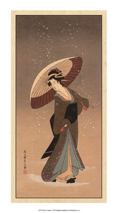 Framed Women Of Japan V Print