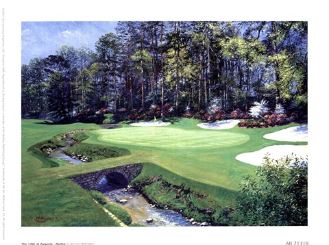 Framed 13th At Augusta-Azalea Print