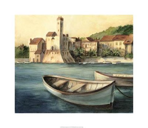 Framed Mediterranean Harbor II Print
