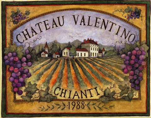 Framed Chateau Valentino Print