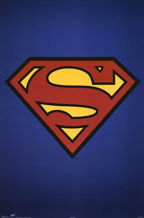 Framed Superman - Logo Print