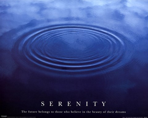 Framed Serenity - water Print