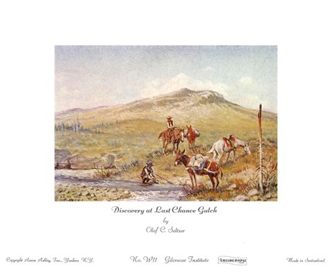 Framed Discovery Last Chance Gulch Print