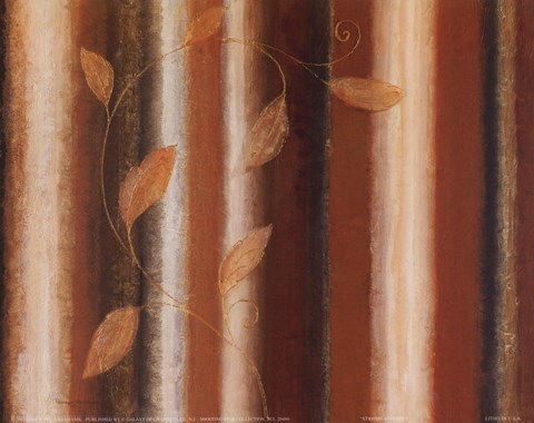 Framed Striped Autumn I Print