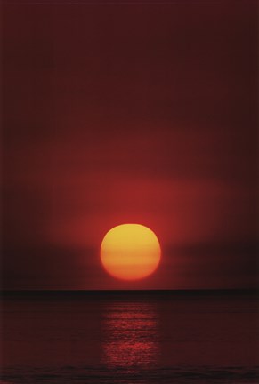 Framed Ocean Sunset Print