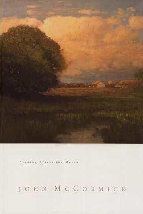 Framed Evening Across The Marsh Print