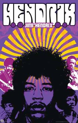Framed Jimi Hendrix - Montage Print