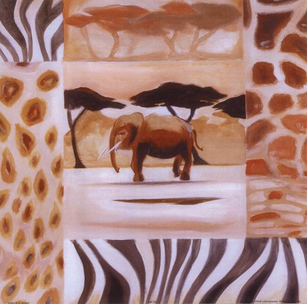 Framed Animals of the Veld - Elephant Print